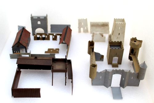 AIRFIX SHERWOOD CASTLE AND OTHER FORTS 1/72 PLASTIC MODEL BUILDING PARTS JOBLOT - Picture 1 of 18