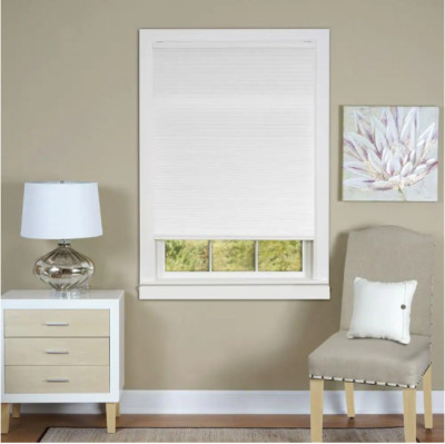 Honeycomb White Cordless Light Filtering Cellular Shade 23 in W x 64 in L