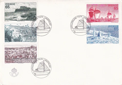 SWEDEN 1974 FIRST DAY COVER, & INSERT, SCENES FROM SWEDEN'S WEST COAST