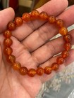 16.37gCERTIFIED NEWHIGHEND*RARE*GORGEOUS ORANGE CARNELIAN JADE稀有天然橙色玛瑙玉石BRACELET — photo 4