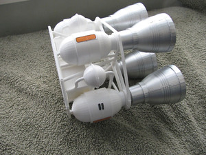 Custom Painted REPLACEMENT REAR ENGINE ASSEMBLY for Mattel SPACE 1999 Eagle 1