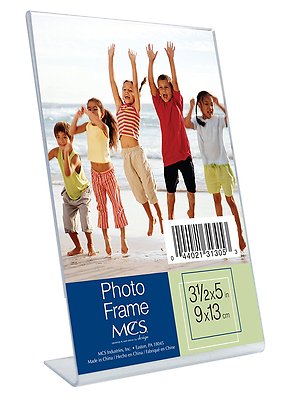 Bent Acrylic Frame For 3-1/2x5 Single Vertical (Same Shipping Any Qty)