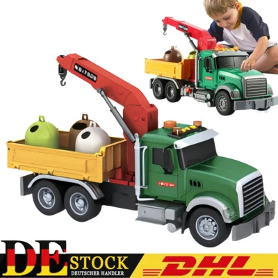 MARKENLOS Kinder Spielzeug Müllwagen | mit Licht und Sound Müllfahrzeug LKW Weihnachten DE