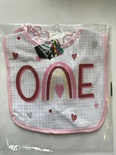 baby bib drool cloth ONE birthday bib photo prop