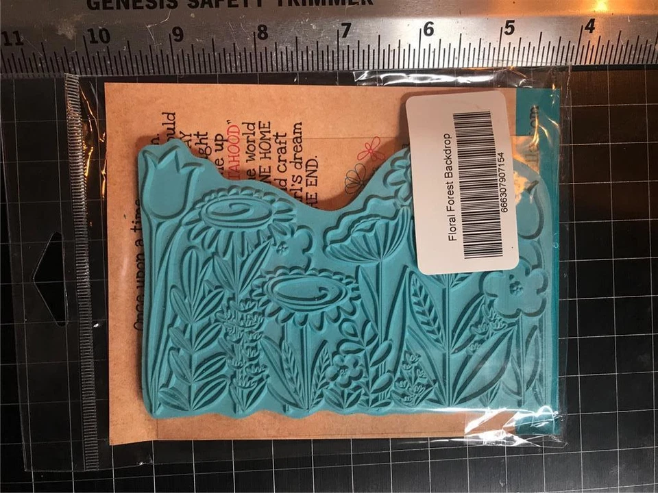 Nuevo sello de goma estampado Bella Cling FLORAL BOSQUE FONDO Foto 2 de 4