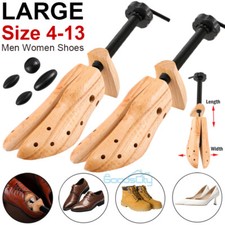 1/Pair Large 2-way Wooden Adjustable Shoe Stretcher Expander for Men Women 4-13