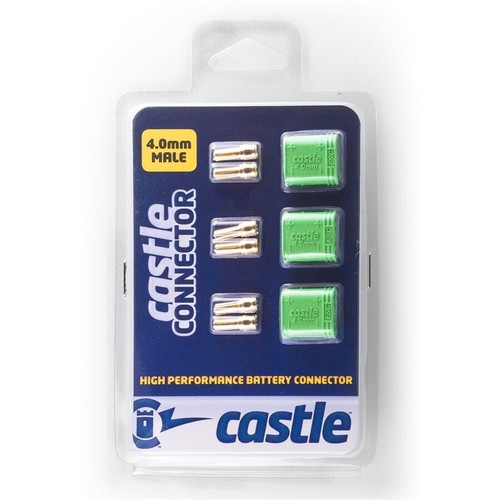 011-0075-00 Castle Creations Polarized Castle Connectors - 4.0mm Male Multi-Pack