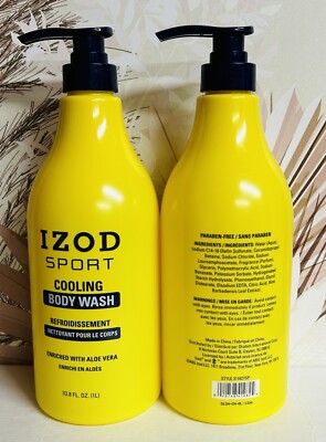 2-Pack Izod Spot Cooling Body Wash For Men with Aloe Vera 33.8 fl