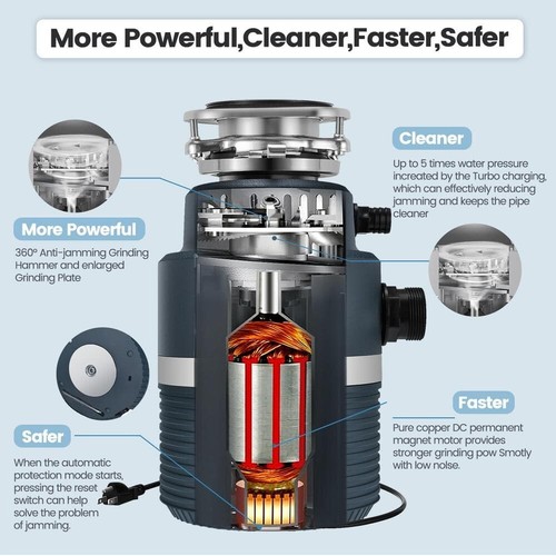 Jeremy Cass 1 HP Continuous Feed Commercial Grade Garbage Disposal - Picture 4 of 13