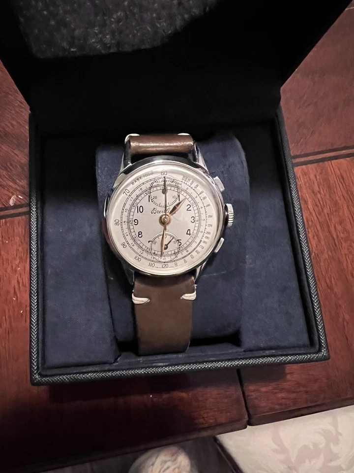 De Colección Breitling Trans Ocean Acero Inoxidable 35mm Estuche 25j B126 Banda Breitling Funciona Foto 3 de 4