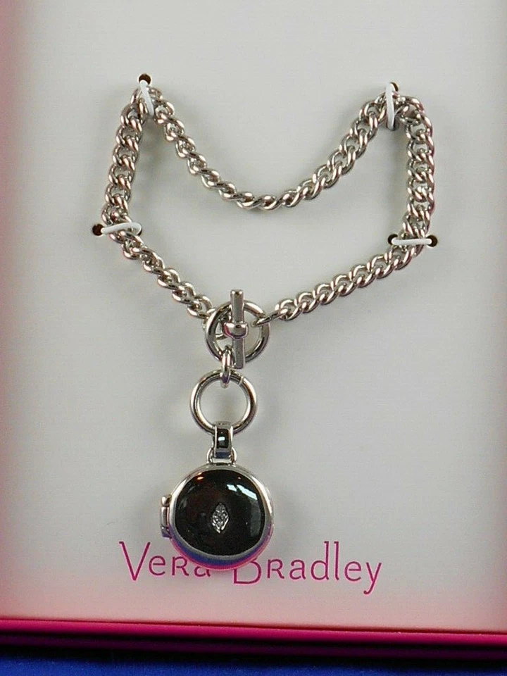 Vera Bradley Plata Coleccionar Hermosos Momentos Medallón Palanca Pulsera Caja de Regalo Foto 2 de 4