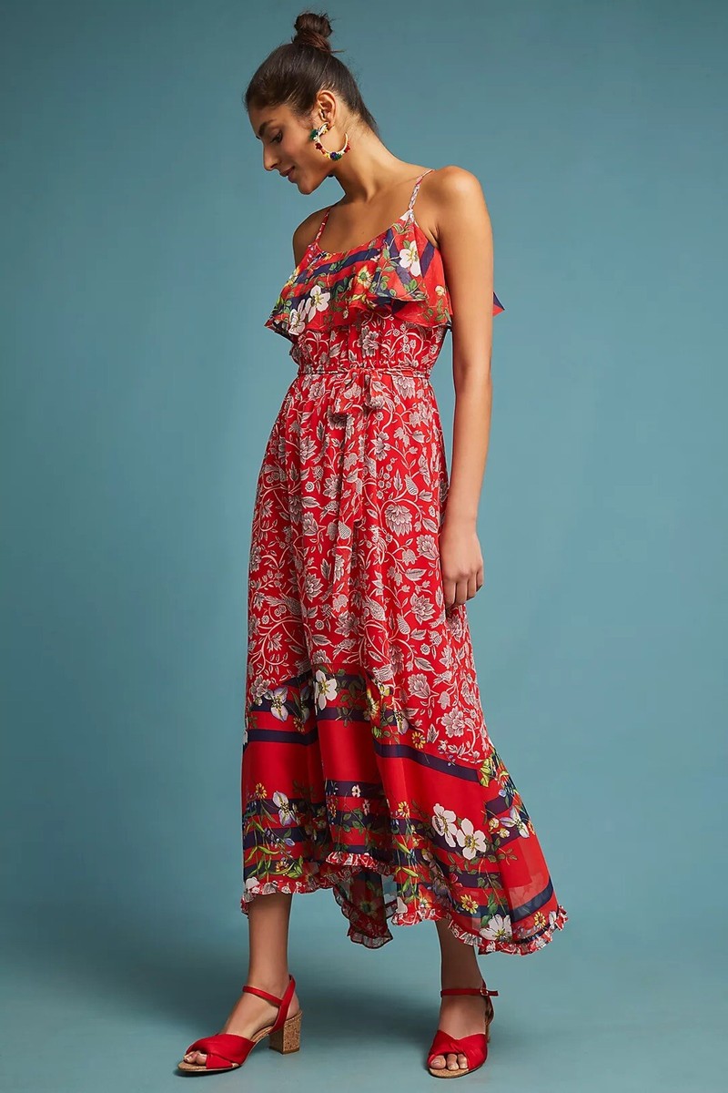 tie dye maxi dress blue Tie-Dye Maxi Dress