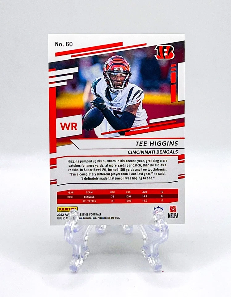 TEE HIGGINS 2022 Prestige #60 XTRA POINTS AASTRRAL SP PARALLEL BENGALS WR - Image 2 of 2