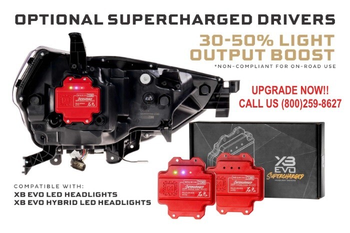 Morimoto LF2-531 XB EVO LED Headlights WHITE AMBER DRL for 14-24