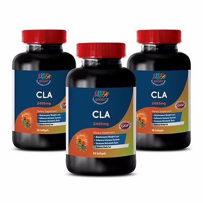 Extreme Weight Loss Pills - CLA Oil 2495mg -Fatty Acid - 3 Bottles