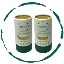 2-Pack. BeNat. All-Natural, Plastic-Free Deodorant.