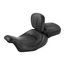 Black Driver Passenger Seat &Rider Pad Fit For Harley Touring Road Glide 2009-Up