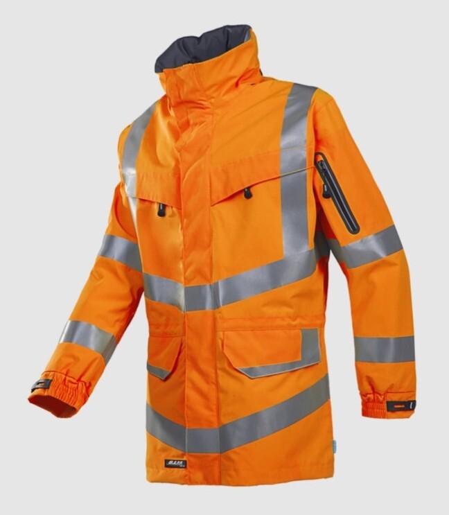 SIOEN Mildura Rain Jacket Hi-Vis Orange Waterproof Work Safety