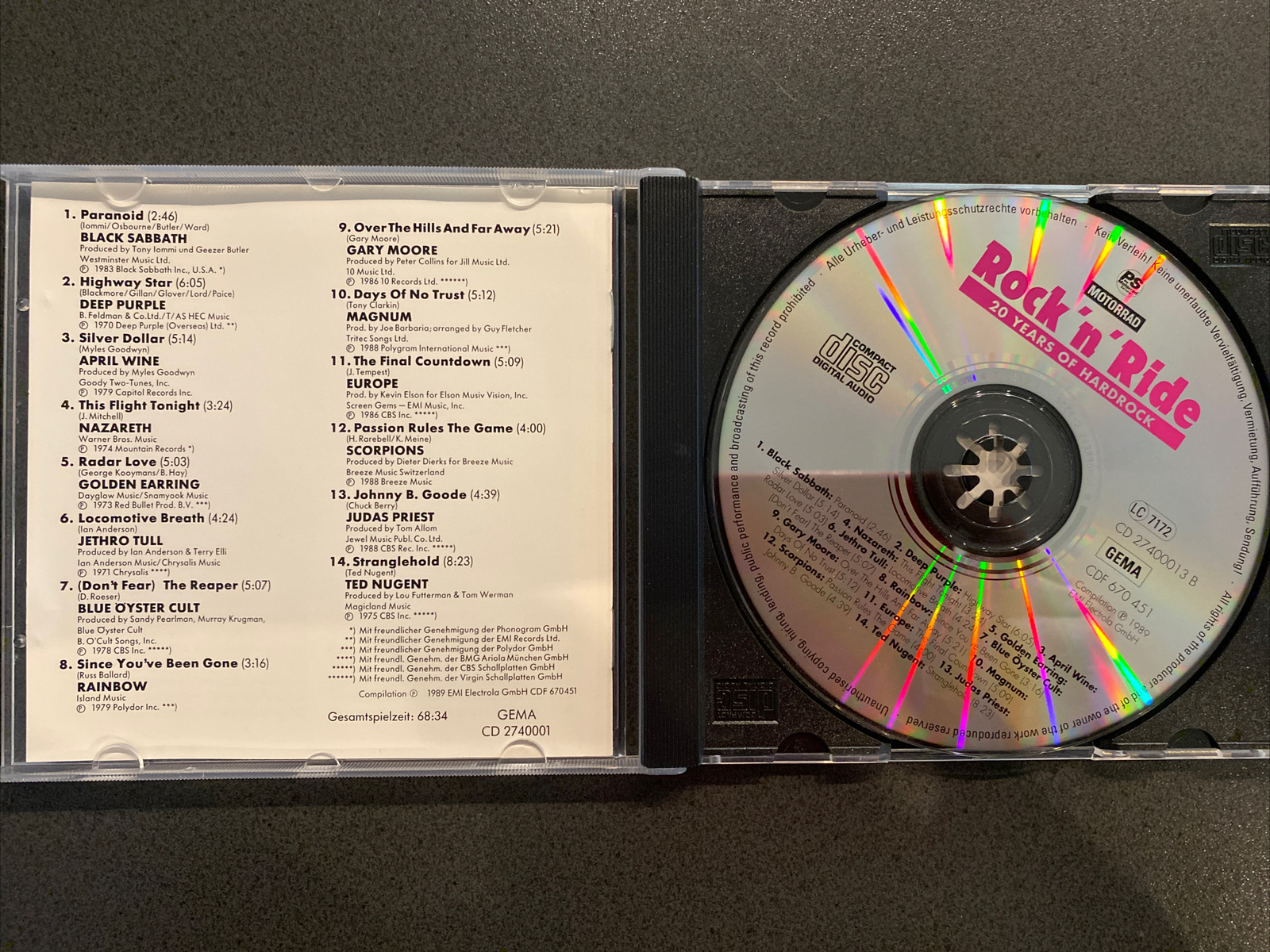 Rock´n Ride 20 Years of Hardrock Vol.1 Audiophile Master 1989 CD Super