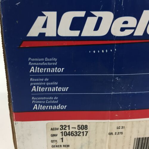 (1) Genuine AC Delco 321-508 GM 10463217 Alternator - Picture 3 of 6