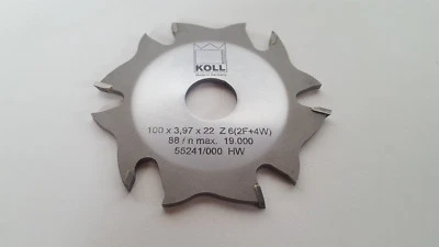 HM Nutfräser für Lamello 100 x 3,97 x 22 mm Z 6 (2+2+2) von Edessö / Koll Neu