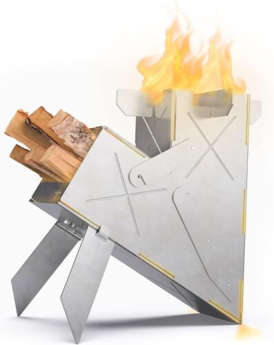 Vire Mini folding rocket stove for cooking portable rocket stove, Outdoor hik...