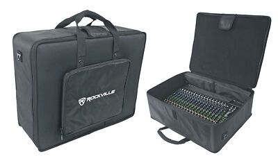 Rockville Pro Mixer Bag w/6 Padded Dividers Fits Behringer Europower PMP6000