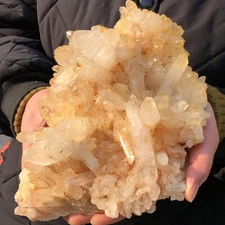 5.73LB Natural Clear White Quartz Crystal Cluster Quartz Crystal Healing