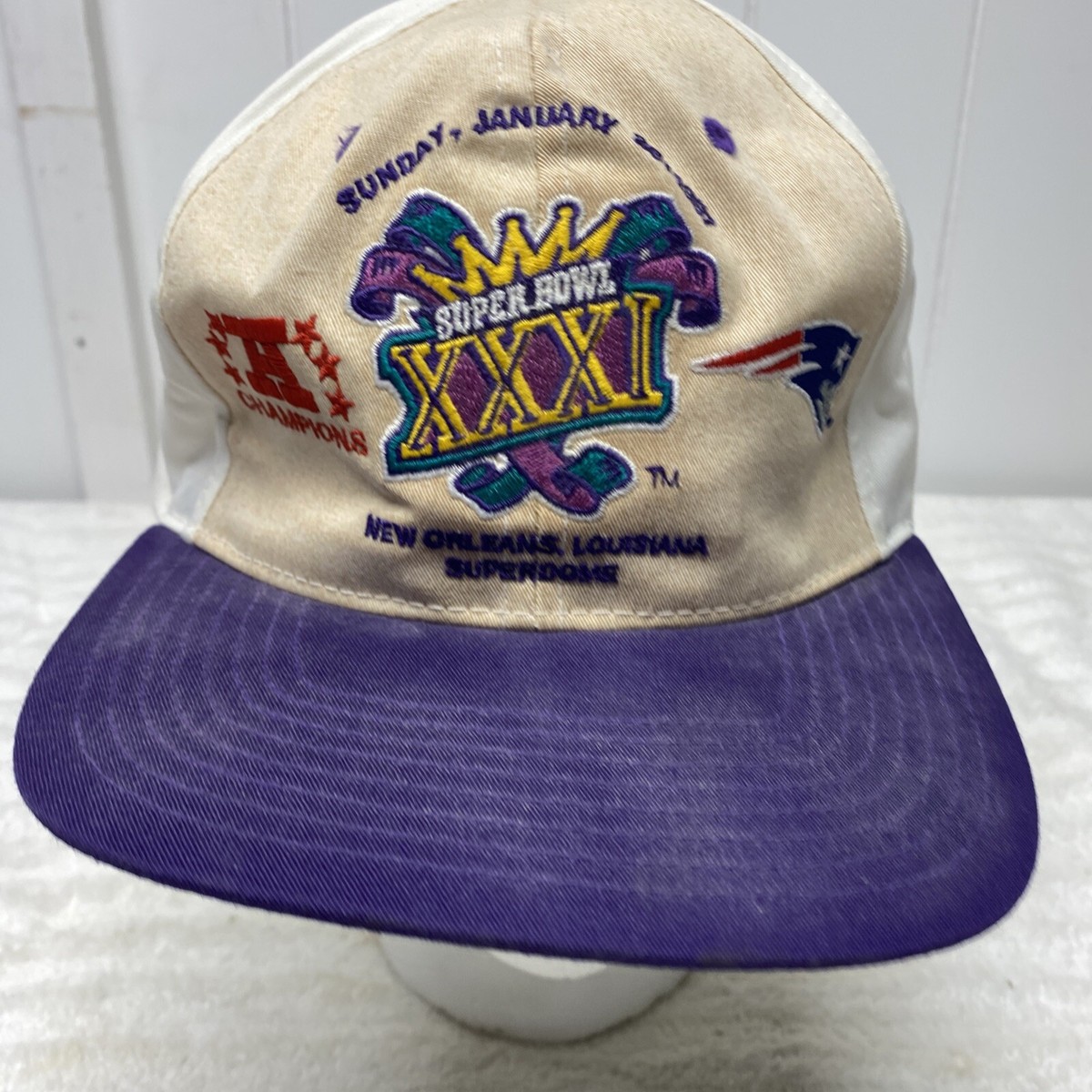 Vintage 1997 LOGO 7 NFL Super Bowl XXXI Snapback Hat Dead Stock