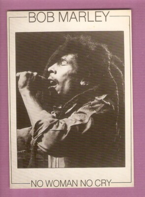 Bob MARLEY carte postale  CHANSON  ed. made  EEC- réf 205-NO WOMAN NO CRY