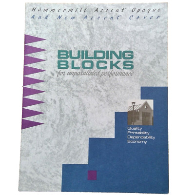 Hammermill paper company sample brochure 1990 Accent Opaque/Cover images