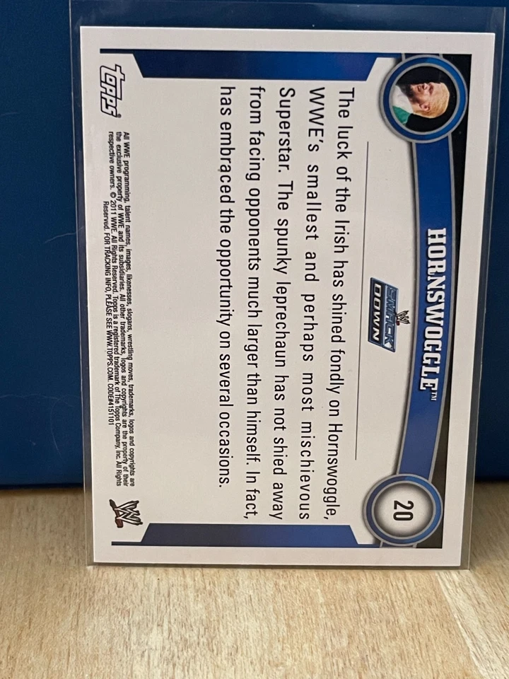2011 Topps WWE - #20 Hornswoggle - Image 2 of 2