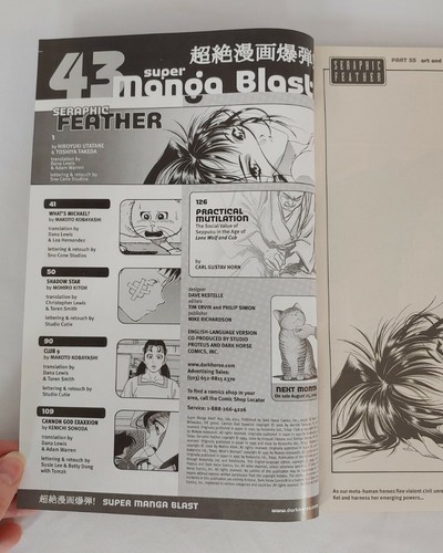 Super Manga Blast! 2000 Series Issue #43 Dark Horse Manga, 128 Page Comic Book - Picture 8 of 9