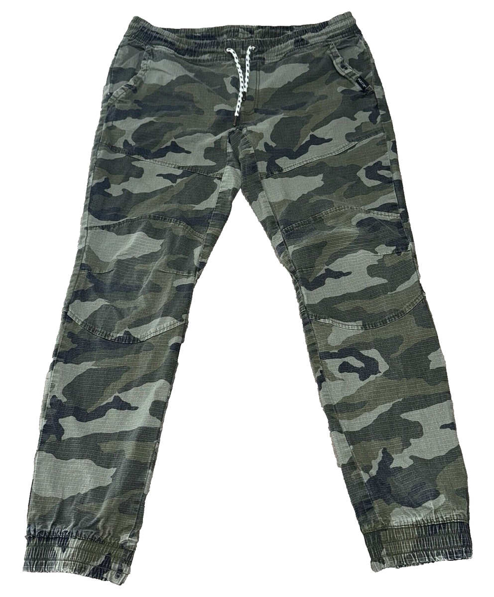 【KOOLOSET】Camo Bermuda Banding Pants Matix Los Angeles Joggers Mens XL Green Camo Flex Drawstring