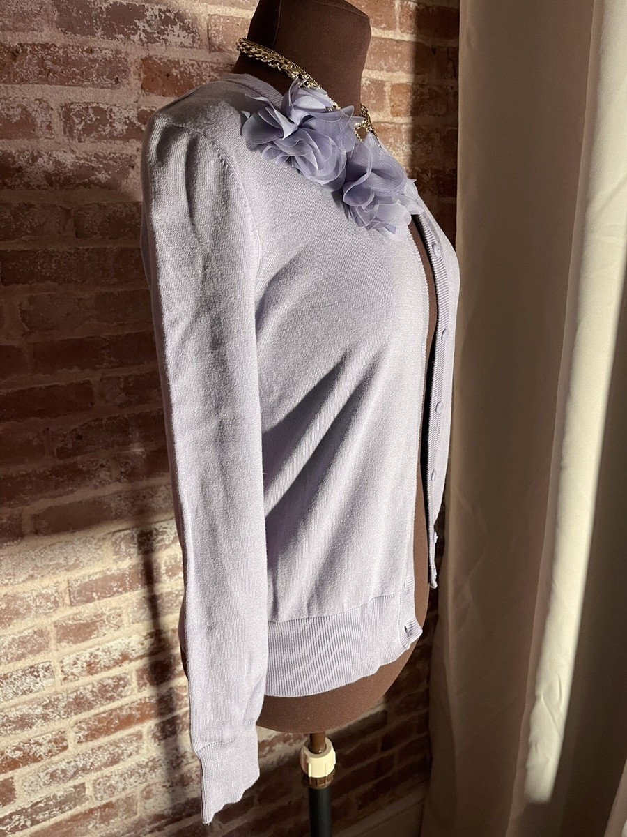 New! Preswick Moore Cardigan Sweater Size Petite Medium Purple