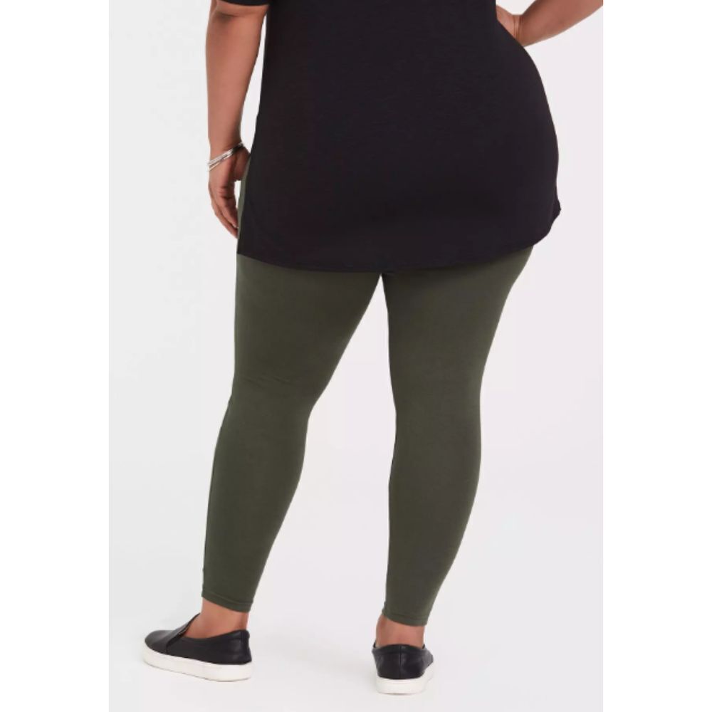 Torrid Plus Size 5X Women's Olive Basic Leggings … - image 6