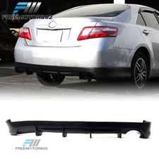 Fits 07-11 Camry IKON Aero Style Custom 4-Fin Rear Bumper Lip Splitter Kit PU