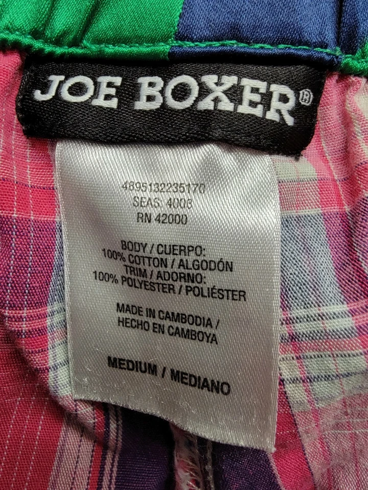 Pantalones Cortos Joe Boxer Mujer Talla M Medianos Rosa Azul Blanco Verde A Cuadros Foto 2 de 4