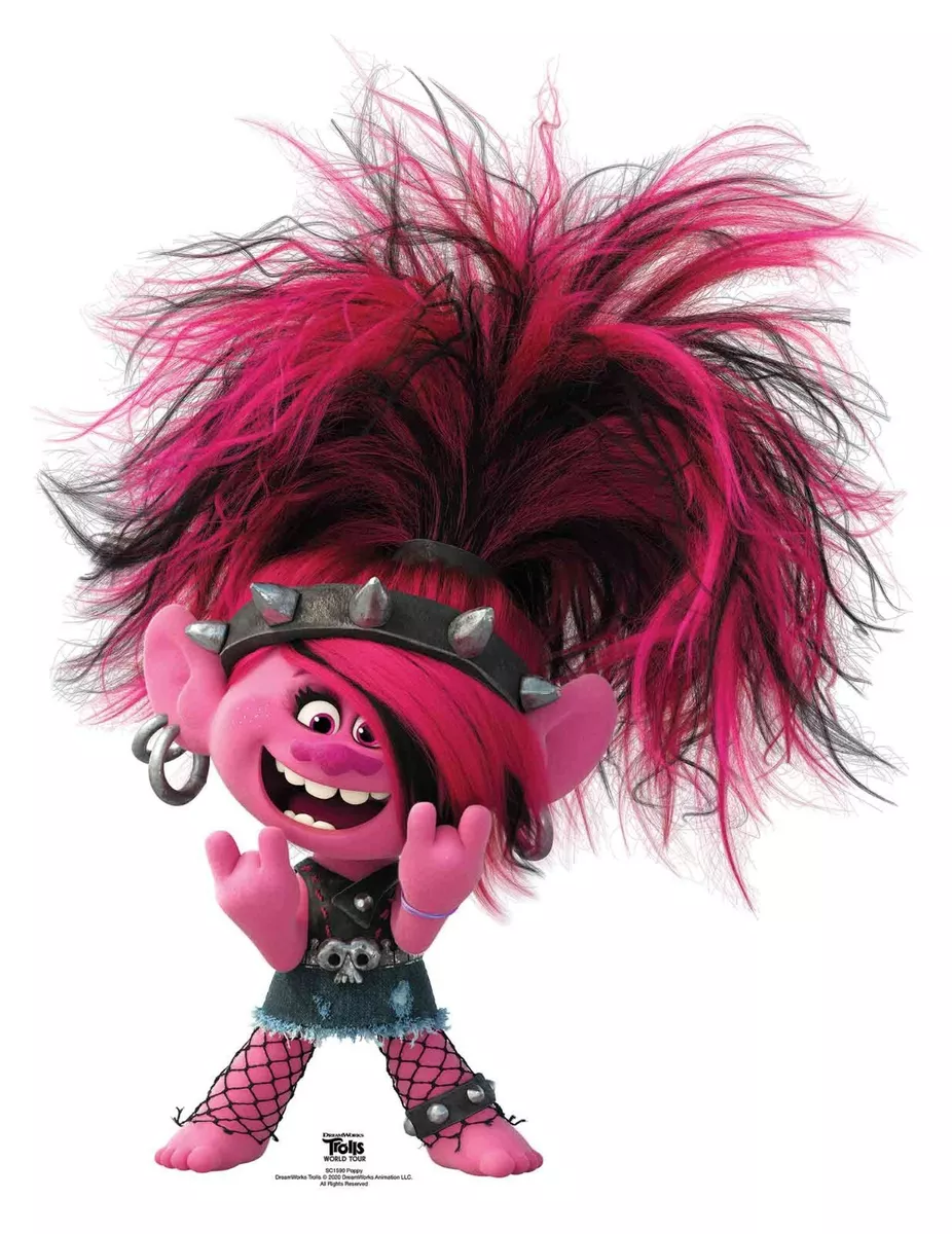 Princess Poppy Punk Troll Official Trolls World Tour Lifesize Cardboard  Cutout | eBay