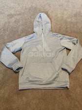Women Adidas Gray Marl Pullover Hoodie Sweatshirt Small climawarm long sleeve