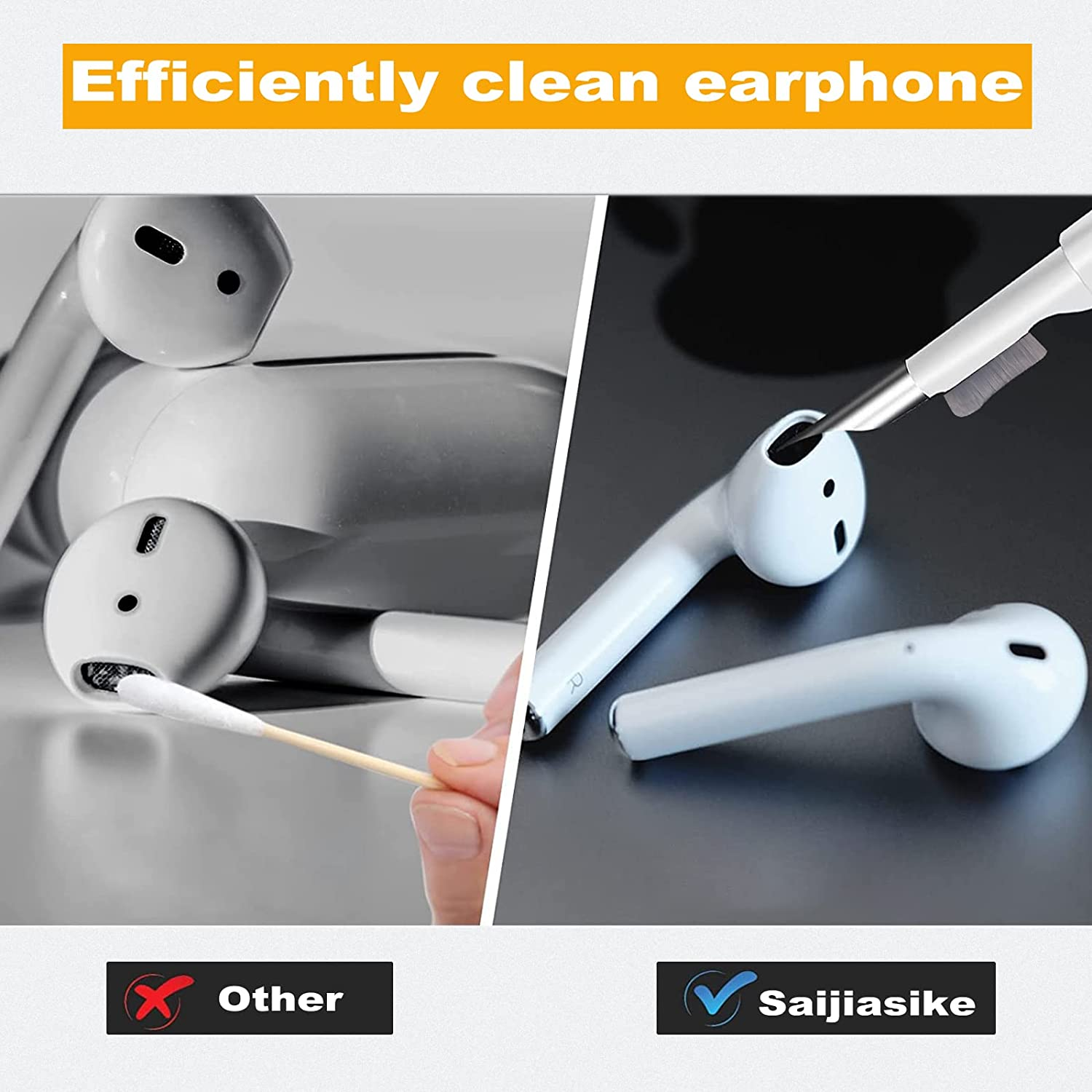 Kit Pulizia Auricolari Con Penna E Spazzola Per AirPods Pro 1/2, Universale