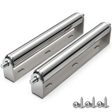 1.5" Diameter Stainless Steel Roller with Bracket Set, 11.8" BF Length, 2-Pac...