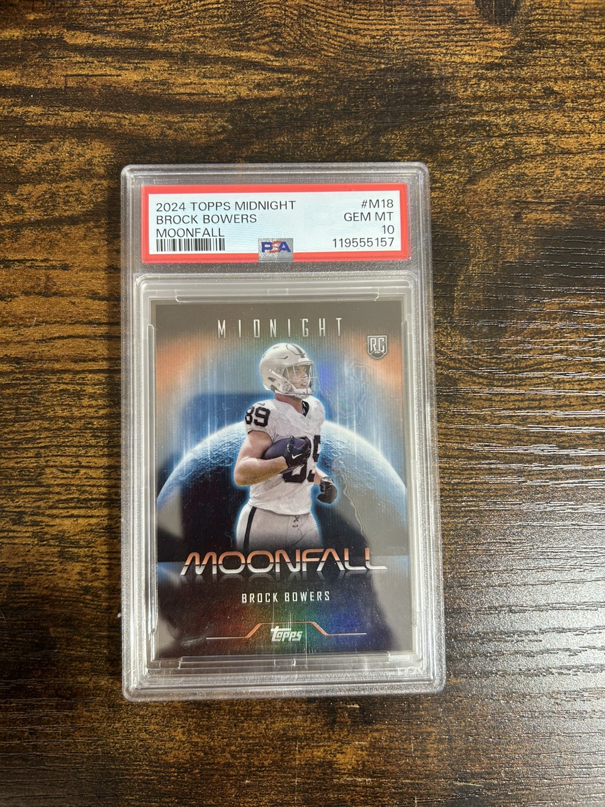 Brock Bowers Topps Midnight Moonfall #M18 Base