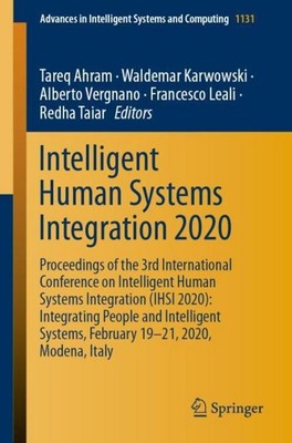 Intelligent Human Systems Integration 2020 Tareq Ahram