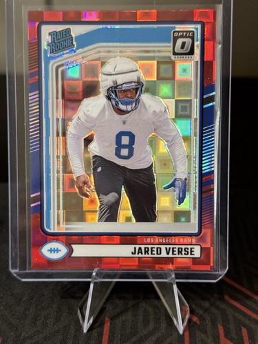 2024 Donruss Rated Rookie Optic Preview Red Pandora Prizm #341 Jared Verse (RC)