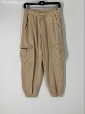 Art Class Girls Tan Drawstring Waist Cargo Pockets Jogger Pants Size XL (14)