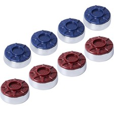 2-5/16" 59 mm Set of 8 Chrome Shuffleboard Pucks for Shuffleboard Table Acc...