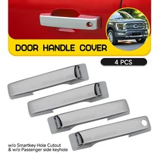 FOR 23-24 FORD F250/F350/F450 SUPER DUTY CHROME DOOR HANDLE COVERS NO SMART KEY