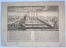 SACRED MOSQUE MEDINE  1720 FISCHER VON ERLACH LARGE RARE ANTIQUE VIEW