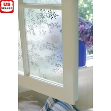 Textured Stained Glass Window Film UV Protection Static Cling Privacy Decor New